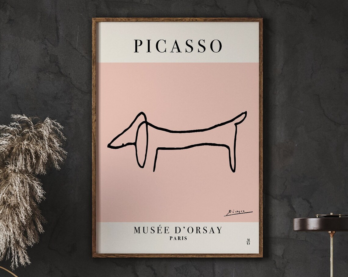 Picasso Exhibition Print Dachshund Poster Art