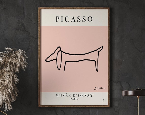 Picasso Exhibition Print Dachshund Poster Art