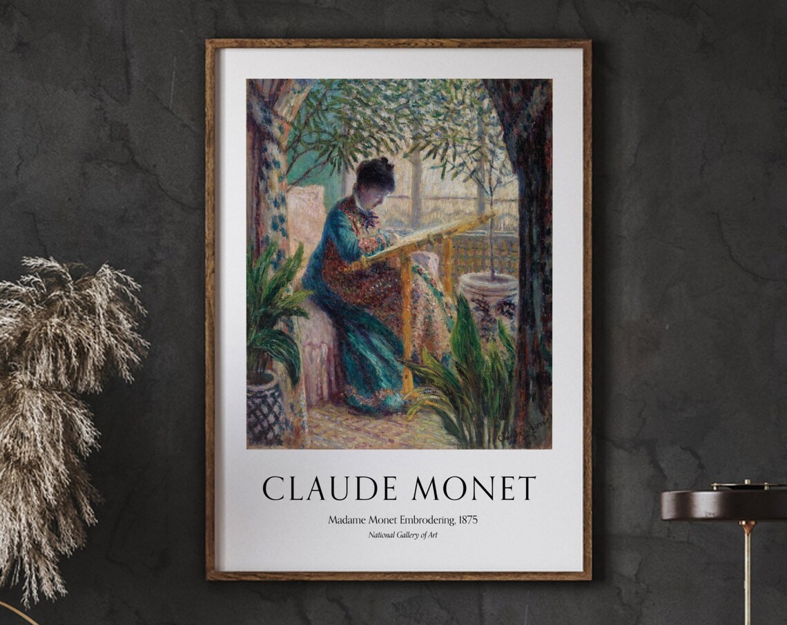 Monet Madame Embrodering Poster, Gallery Exhibition