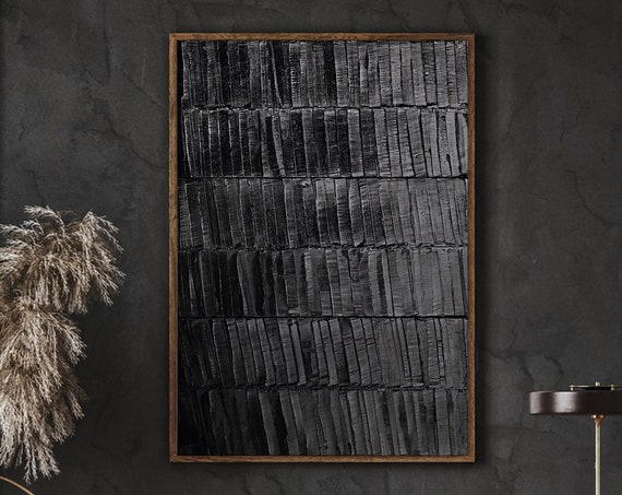 Soulages Black White Wall Art Abstract Decor Gallery Prints Housewarming Gift Instant