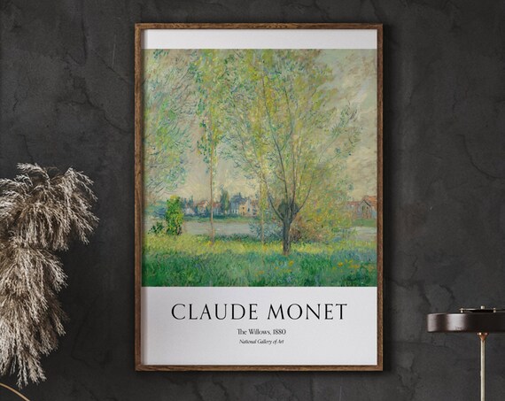 Claude Monet The Willows 1880 Impressionist French Country Landscape Poster