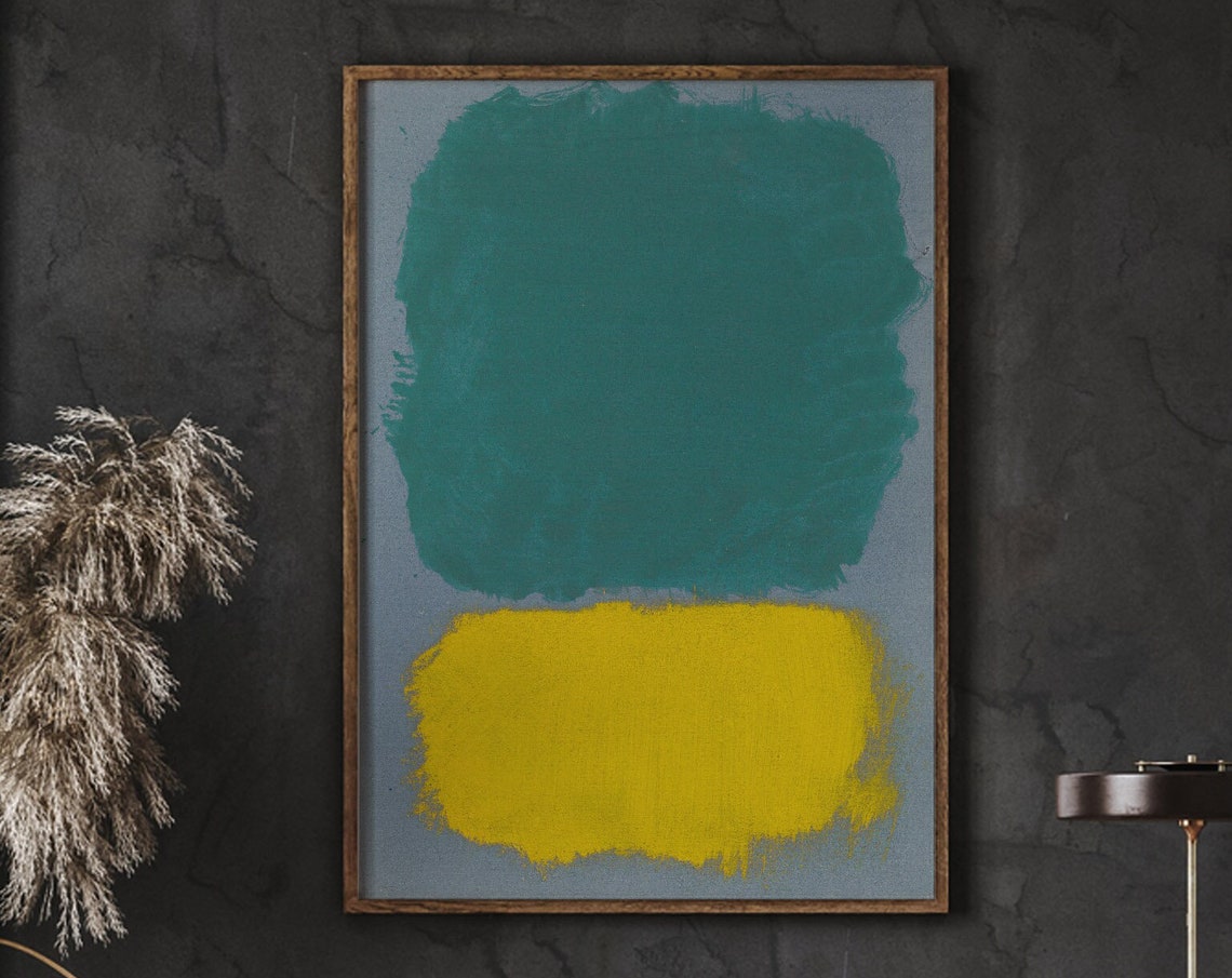 Blue Green Yellow By Mark Rothko Poster Exhibition Museum Wall Art Abstract Print