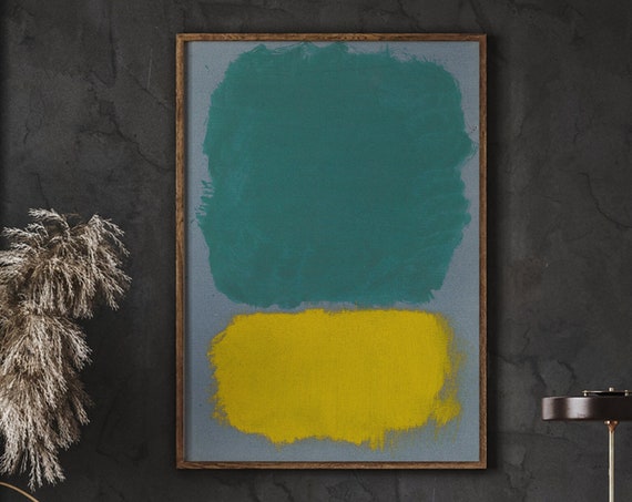 Blue Green Yellow By Mark Rothko Poster Exhibition Museum Wall Art Abstract Print