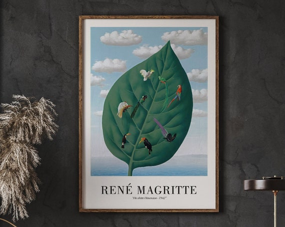 Rene Magritte Poster Surrelist Art Print Mid Century Wall Modern Instant