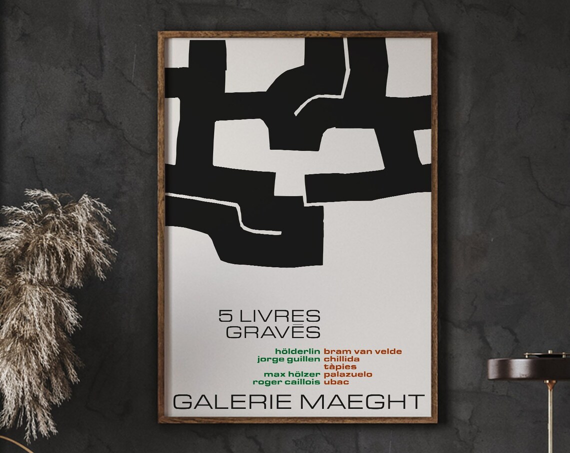 Galerie Maeght Chillida Exhibition Poster, Minimalist