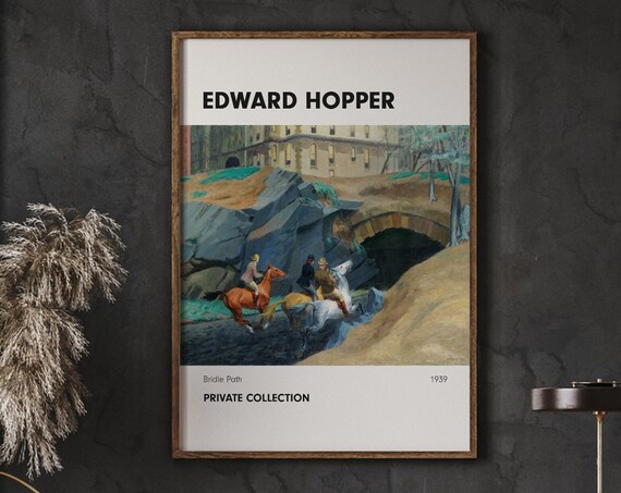 Edward Hopper Bridle Path 1939 Horse Riders Exhibition Poster