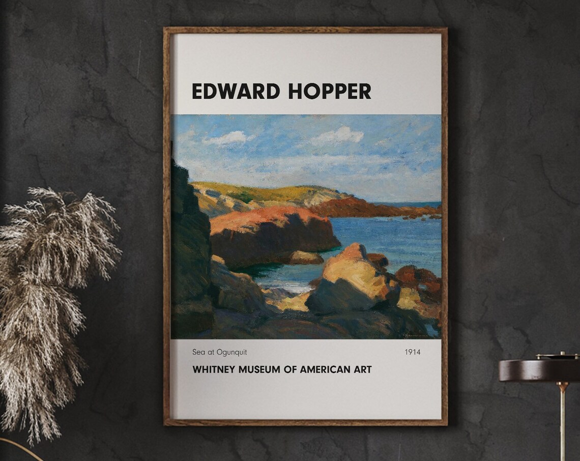 Edward Hopper Vintage Sea At Ogunquit 1914, Poster