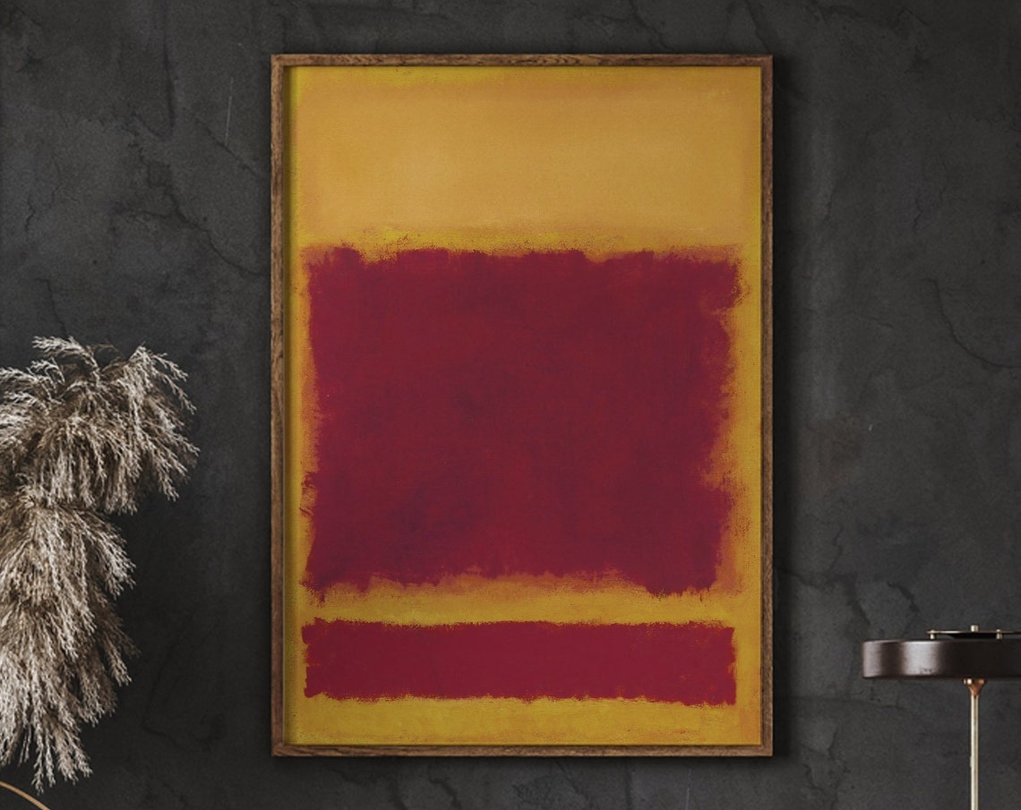 Orange Red Yellow By Mark Rothko Poster Museum Wall Art Abstract Print Birthday