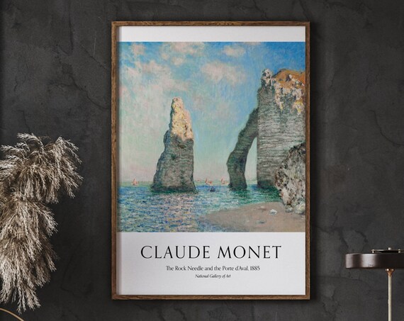 Claude Monet The Rock Needle and the Porte dAval 1885 Poster