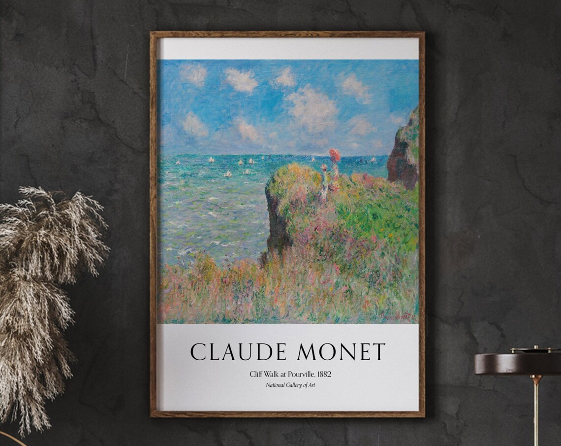 Monet Cliff Walk At Pourville Poster Print