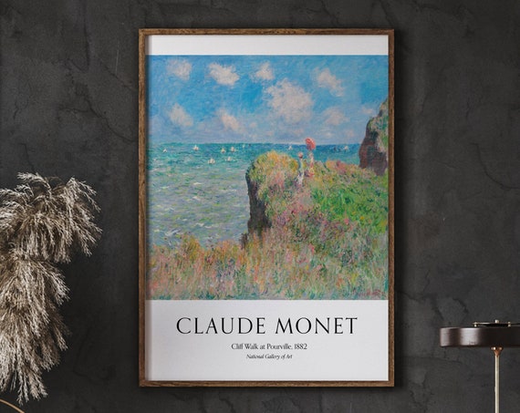 Monet Cliff Walk At Pourville Poster Print