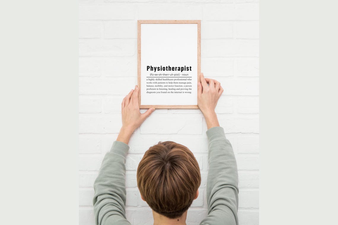 Physiotherapist Definition Art Print Physical Therapist Present For Physio Physiotherapy Graduation Artwork Gift - Image 5