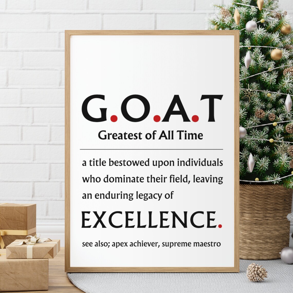 Greatest of All Time Goat Special Friend Art Print - Image 2