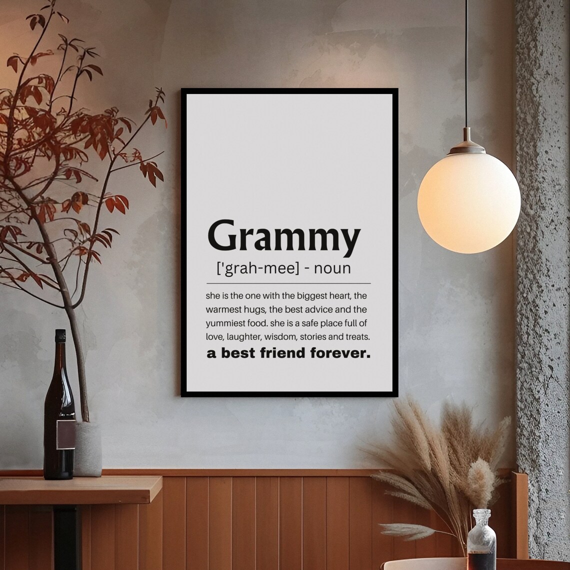 Grammy Definition Sign Best Friend Forever Gift Family Poster - Image 5