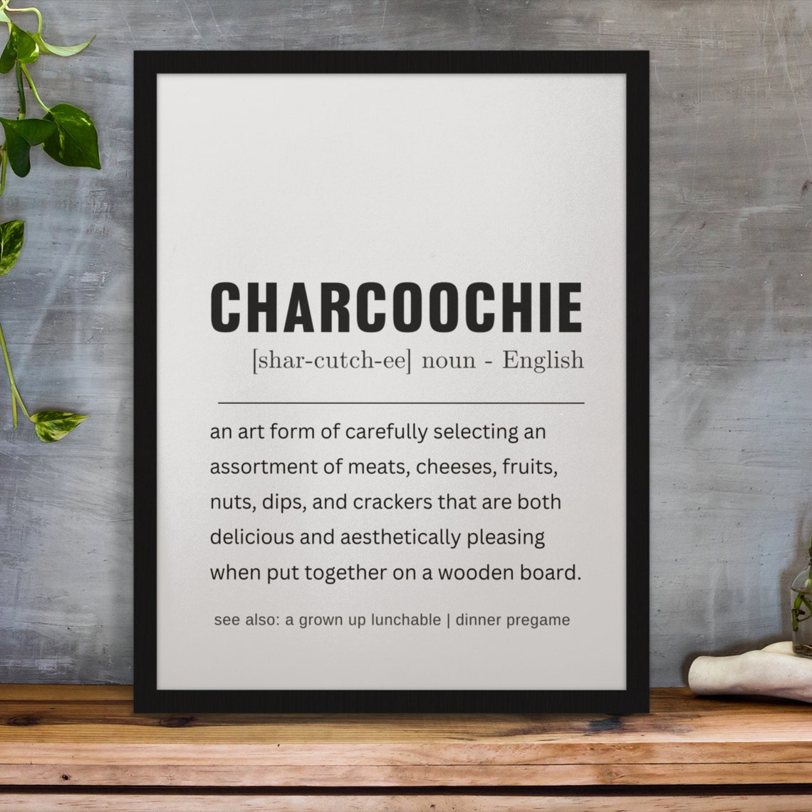 Charcoochie Definition Funny Kitchen Party Host Gift Wall Poster - Image 2