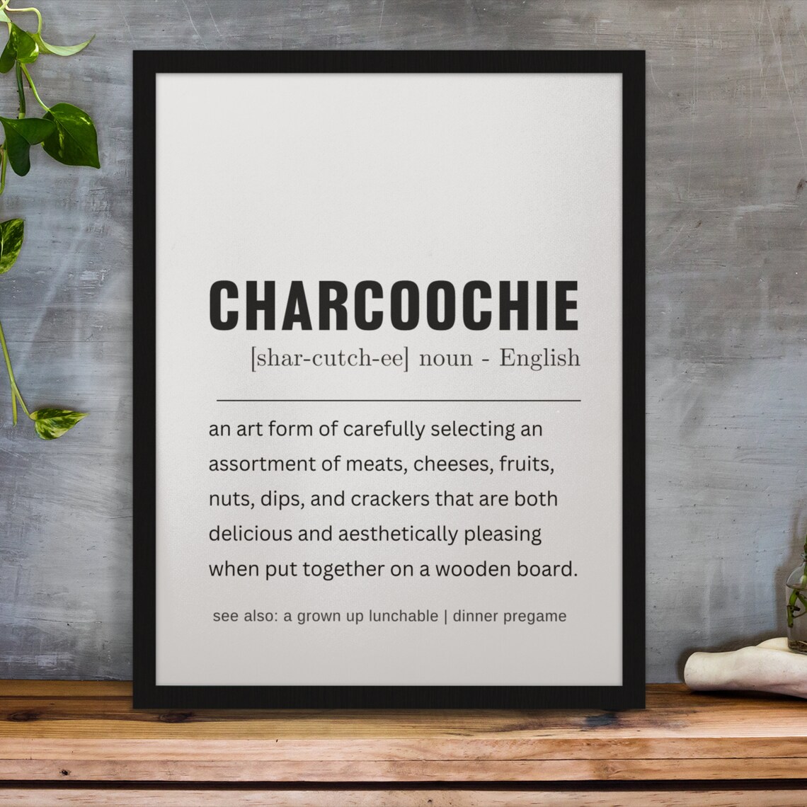 Funny Charcuterie Definition Wall Art Charcoochie Kitchen Print Charcuterie Board Print Food Print - Image 2
