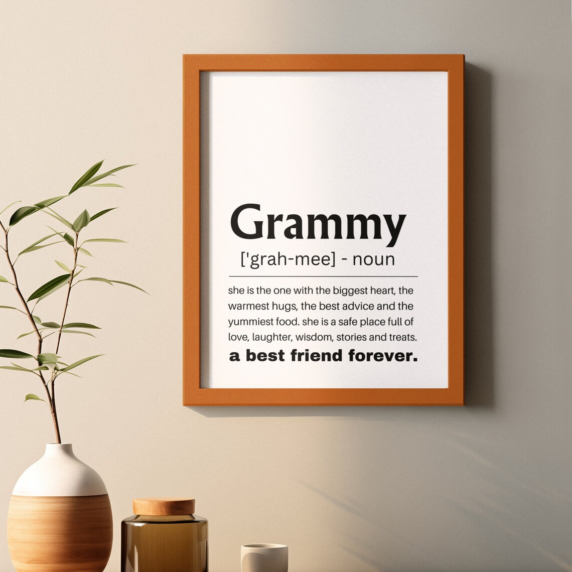 Grammy Definition Sign Best Friend Forever Gift Family Poster - Image 4