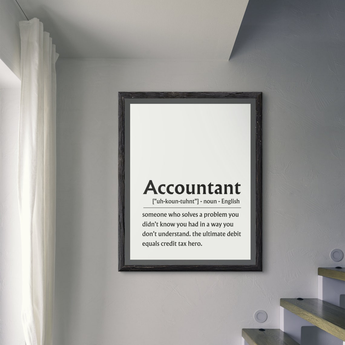 Accountant Definition Sign Funny Tax Hero Gift Office Poster - Image 9