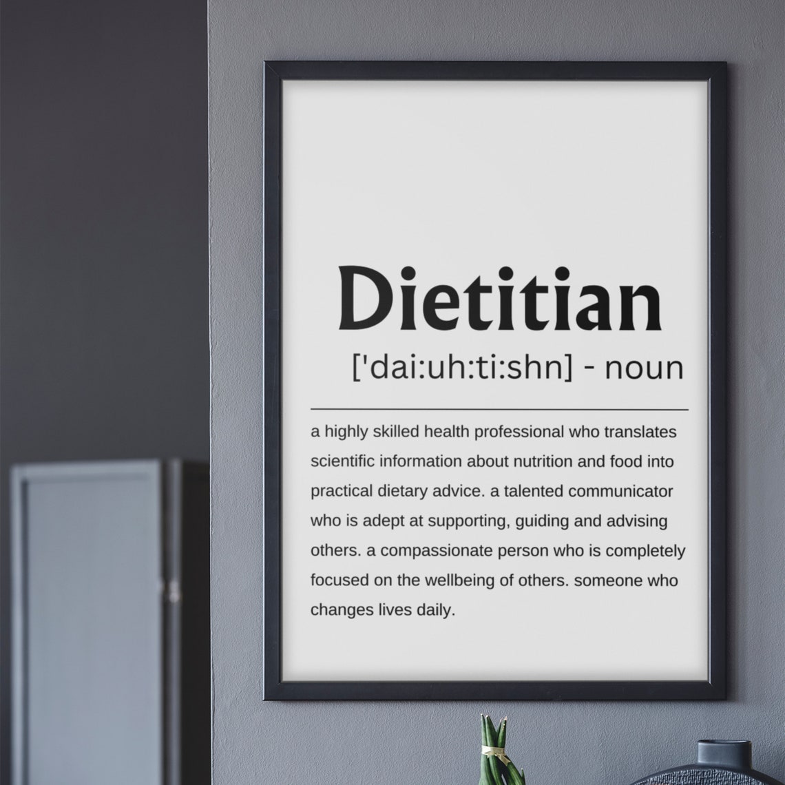 Dietitian Definition Nutrition Professional Appreciation Poster - Image 5
