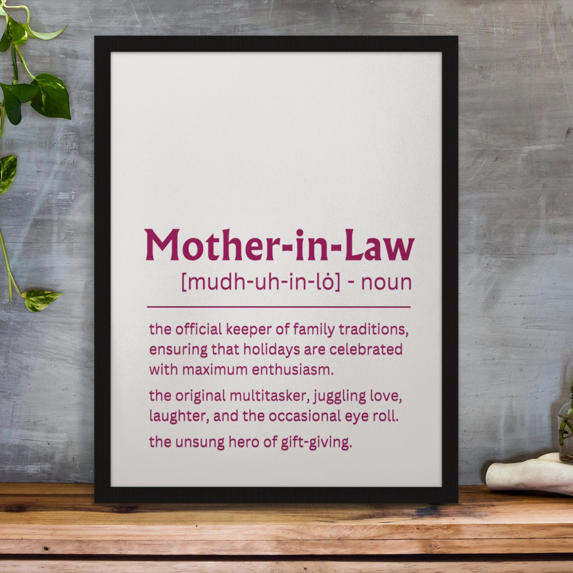 Mother In Law Definition Gift Appreciation Keepsake Decor Poster - Image 8