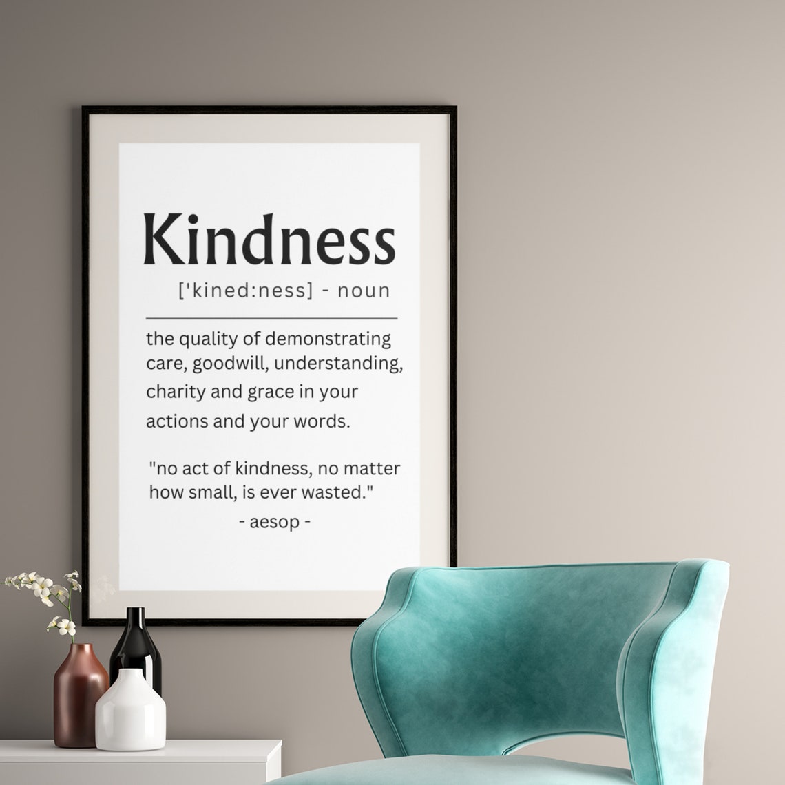 Kindness Definition Inspirational Quote Classroom Decor Poster - Image 5