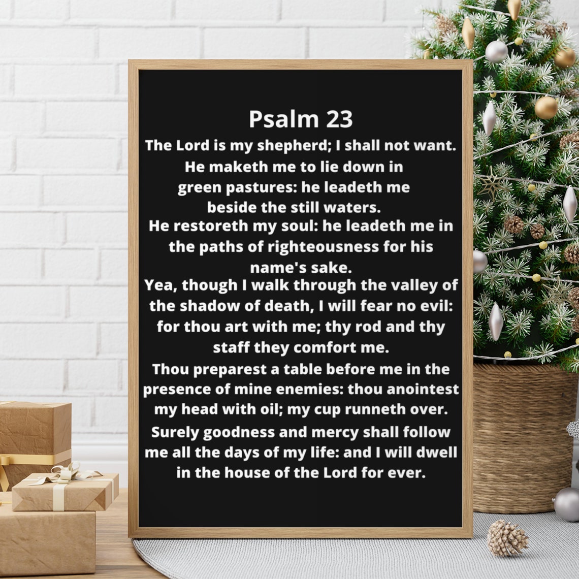 Psalm 23 Poster Bible Artwork Print Instant Scripture - Image 3