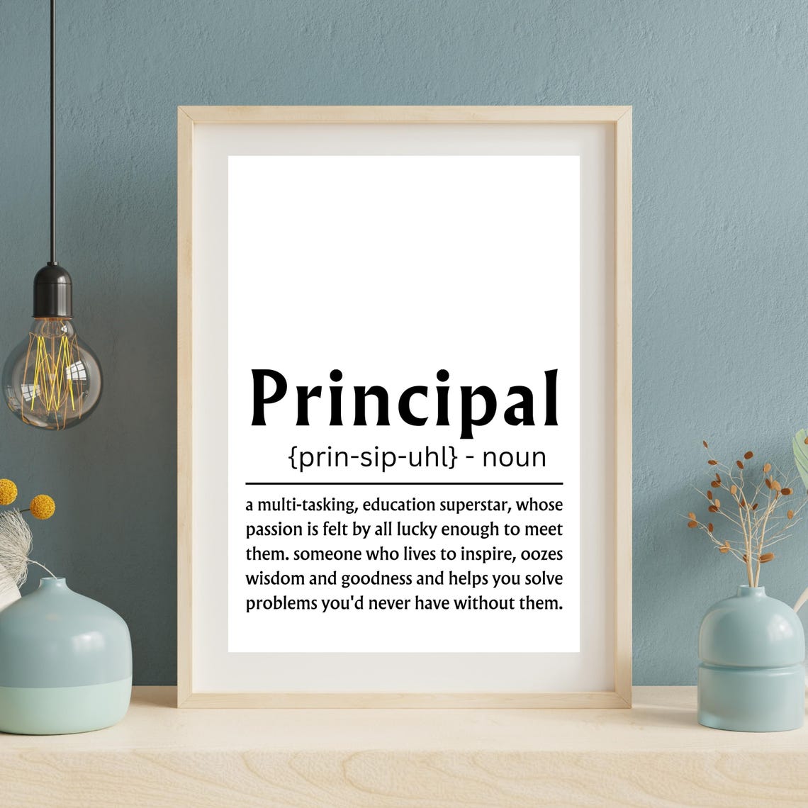 Principal Definition Dictionary Meaning School Office Poster - Image 4