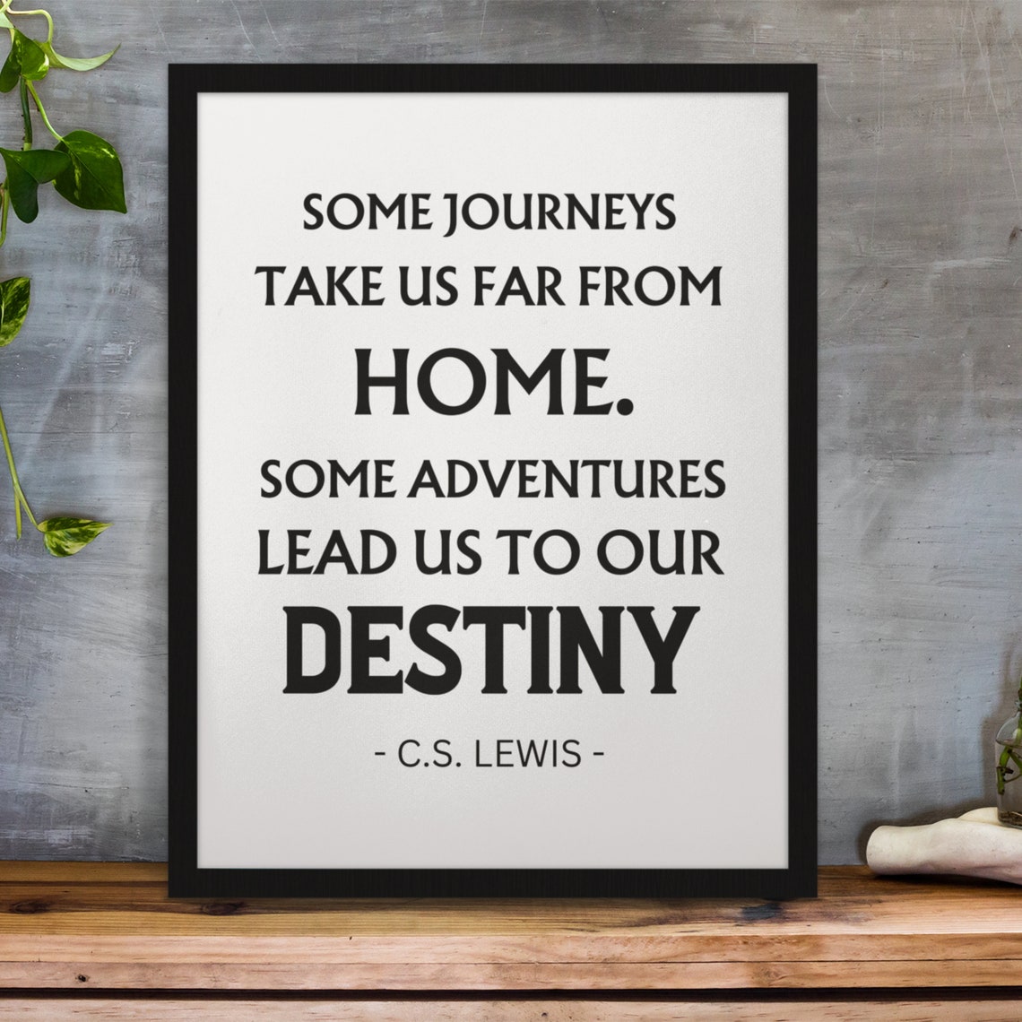 C. S. Lewis Some Journeys Destiny Adventure Inspirational Poster - Image 3