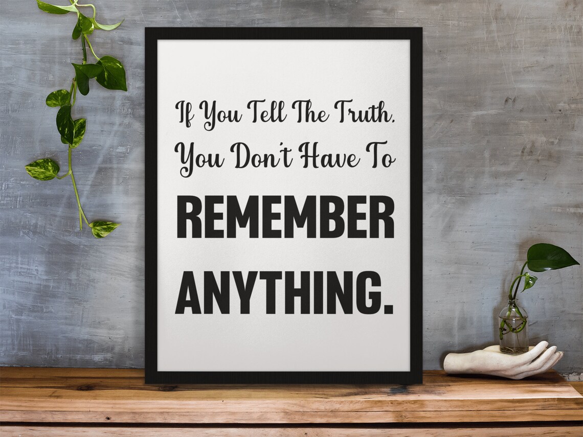 Mark Twain Tell The Truth Quote Inspirational Wall Decor Poster - Image 2
