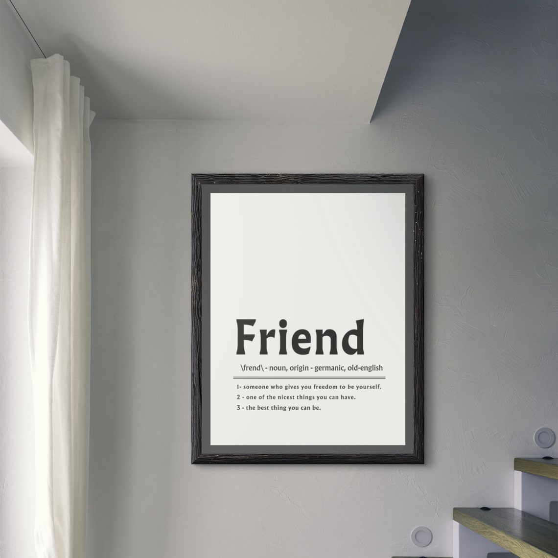 Friend Definition Freedom to Be Yourself True Friendship Poster - Image 2