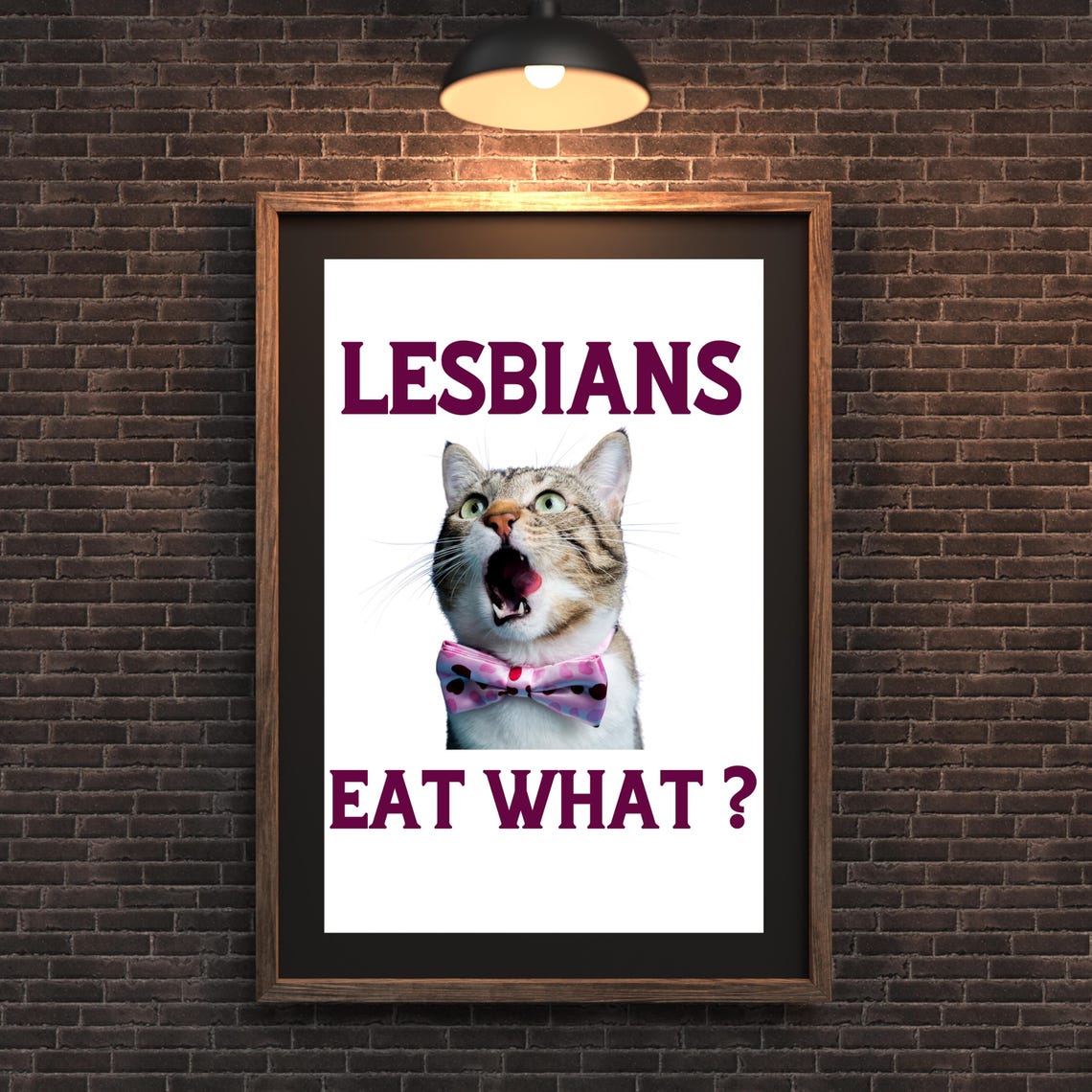 Lesbians Eat What Funny Art Print Gift For Lesbian Girlfriend Wall Artwork - Image 5