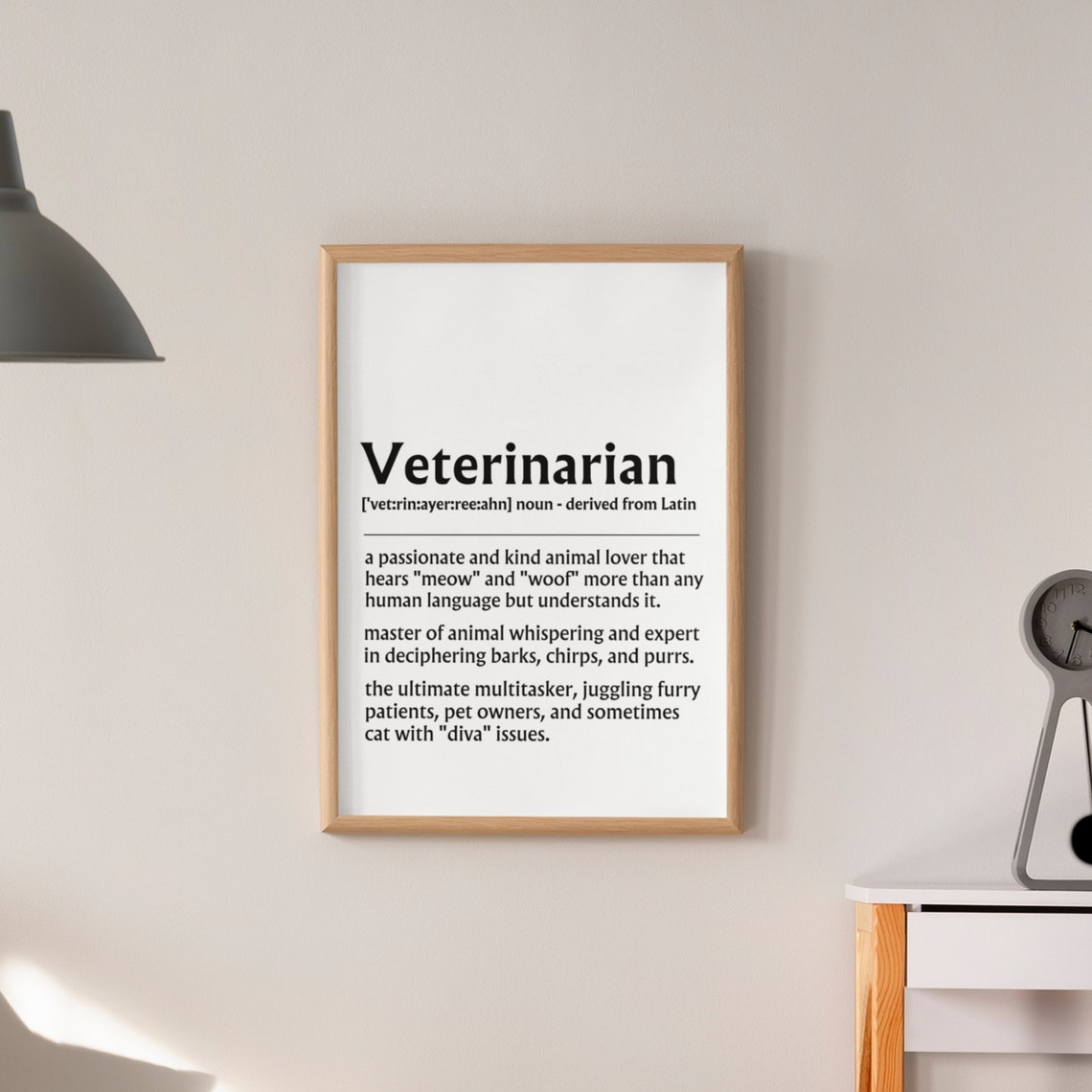 Veterinarian Funny Definition Animal Whisperer Office Gift Poster - Image 4