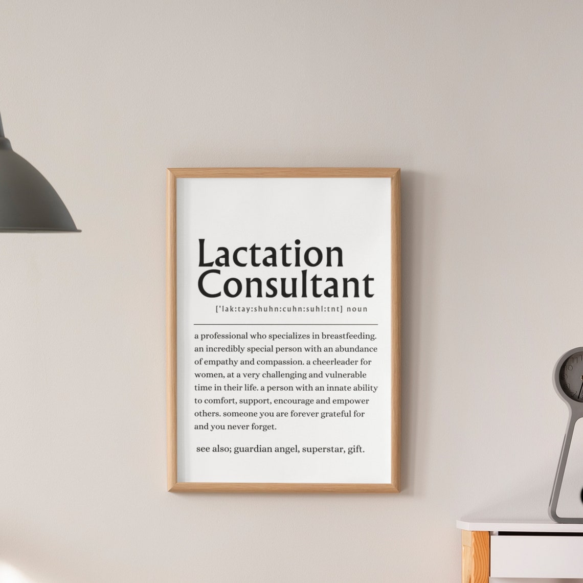 Lactation Consultant Definition Breastfeeding Hero Gift Poster - Image 4