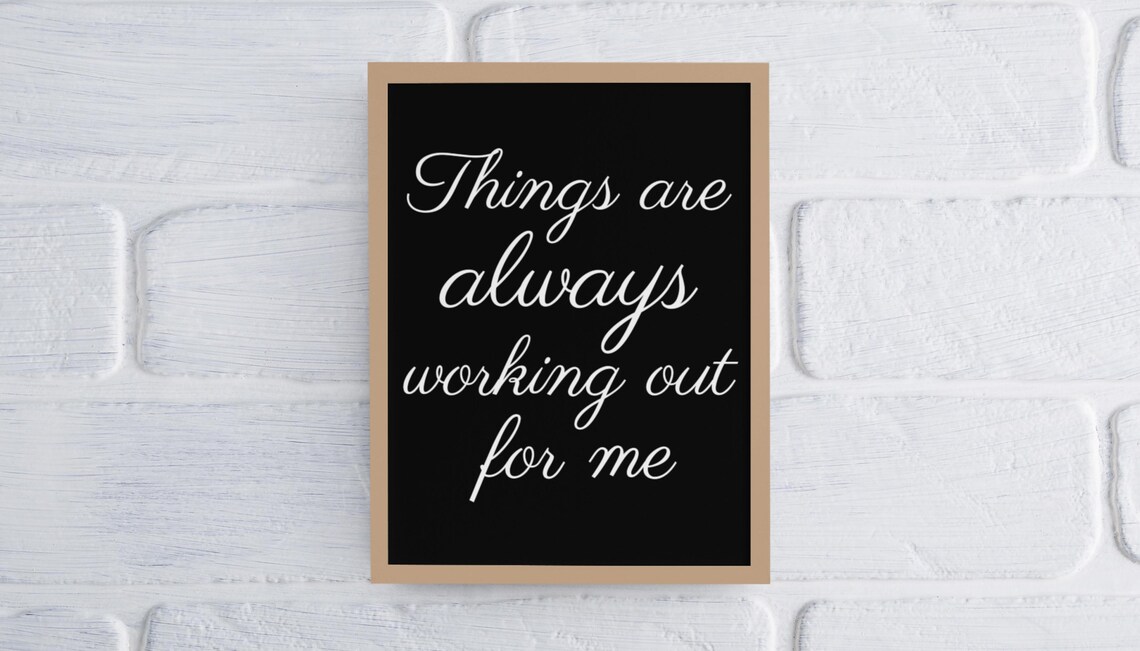 Things Are Always Working Out For Me Set Of 3 Affirmation Typography Poster - Image 2