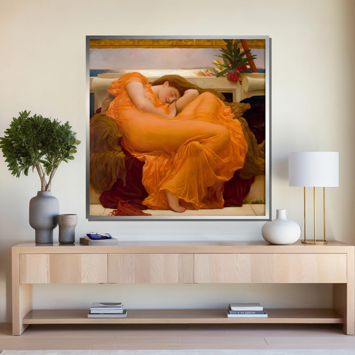 Frederic Leighton Flaming June Sleeping Lady Classic Art Poster - Image 4