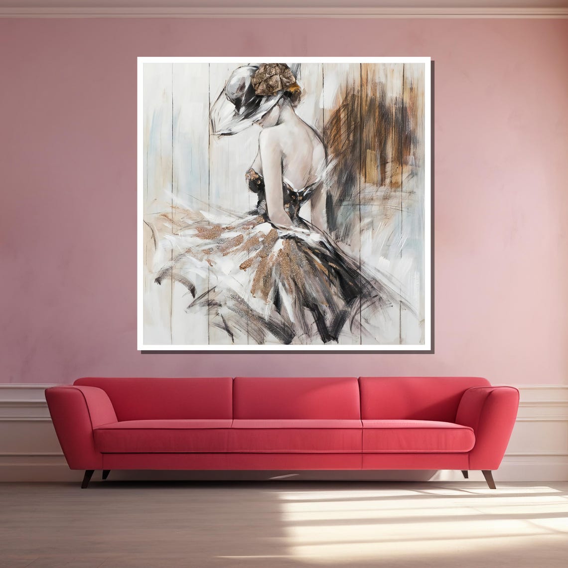 Elegant Ballerina In Motion Modern Abstract Dance Wall Art For Home Decor Gift For Birthday - Image 3