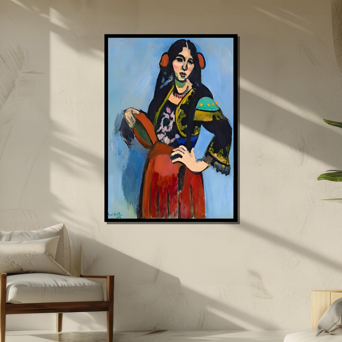Henri Matisse Woman with Red Fan 1905 Fauvist Portrait Art Poster - Image 5