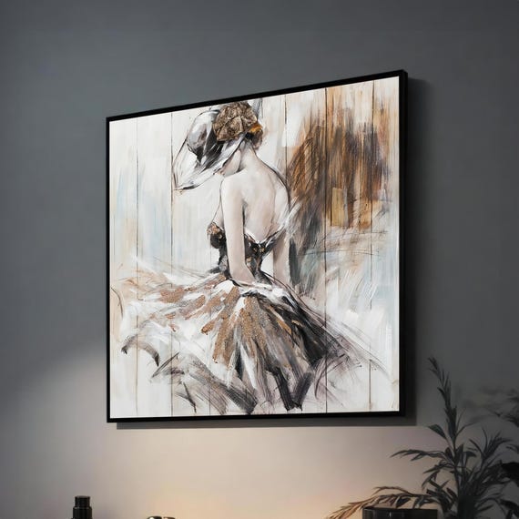Elegant Ballerina In Motion Modern Abstract Dance Wall Art For Home Decor Gift For Birthday
