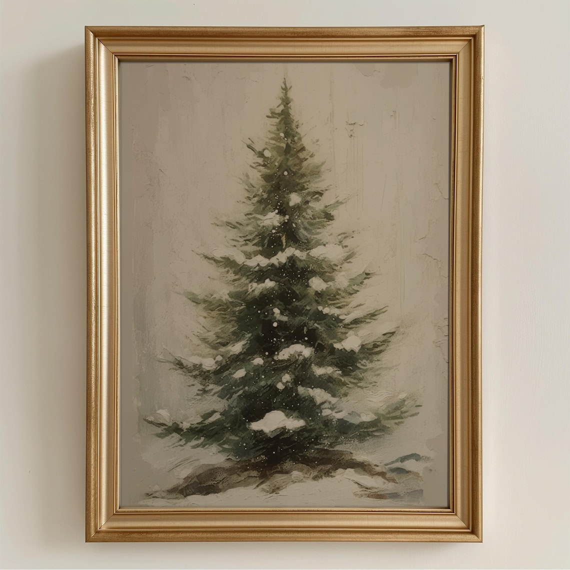 Winter Pine Tree Christmas Trees Rustic Landscape