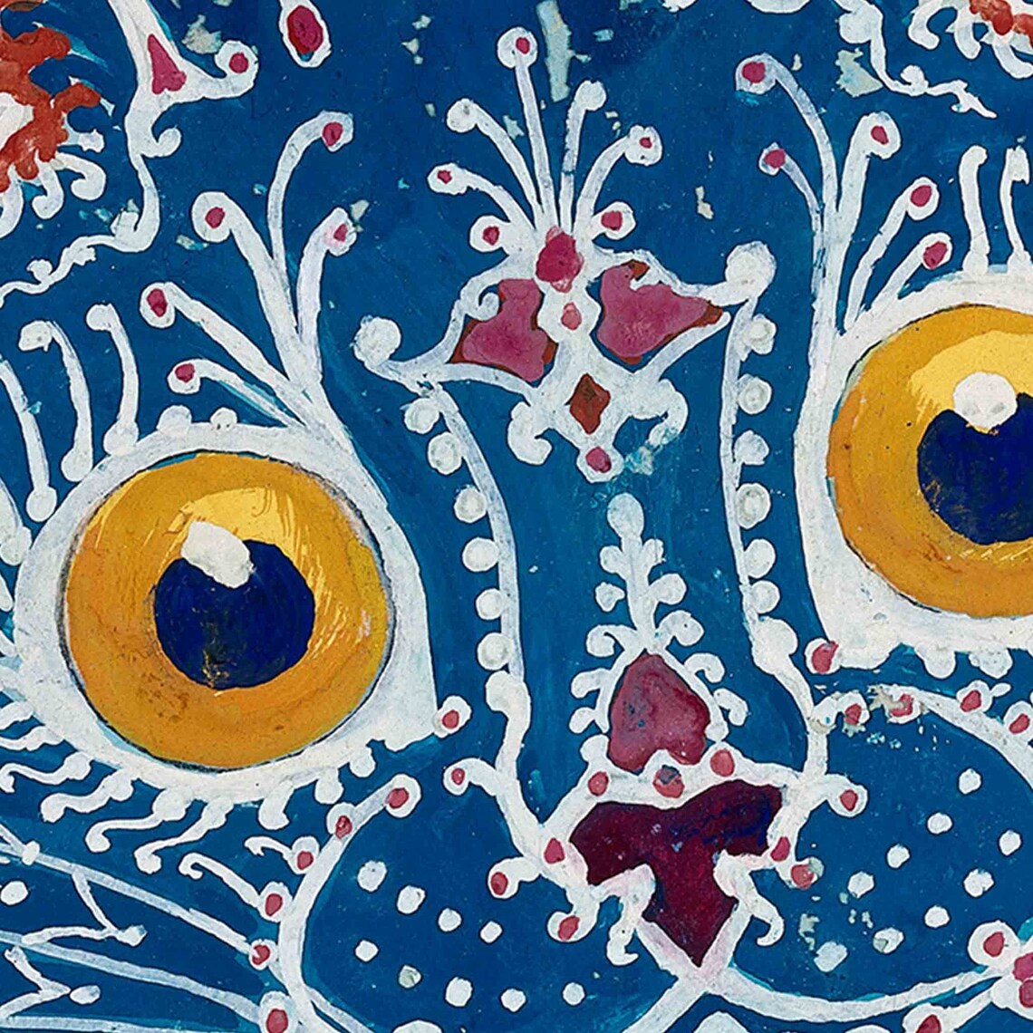 Louis Wain Cat Portrait Art Print, Psychedelic Cat - Image 2