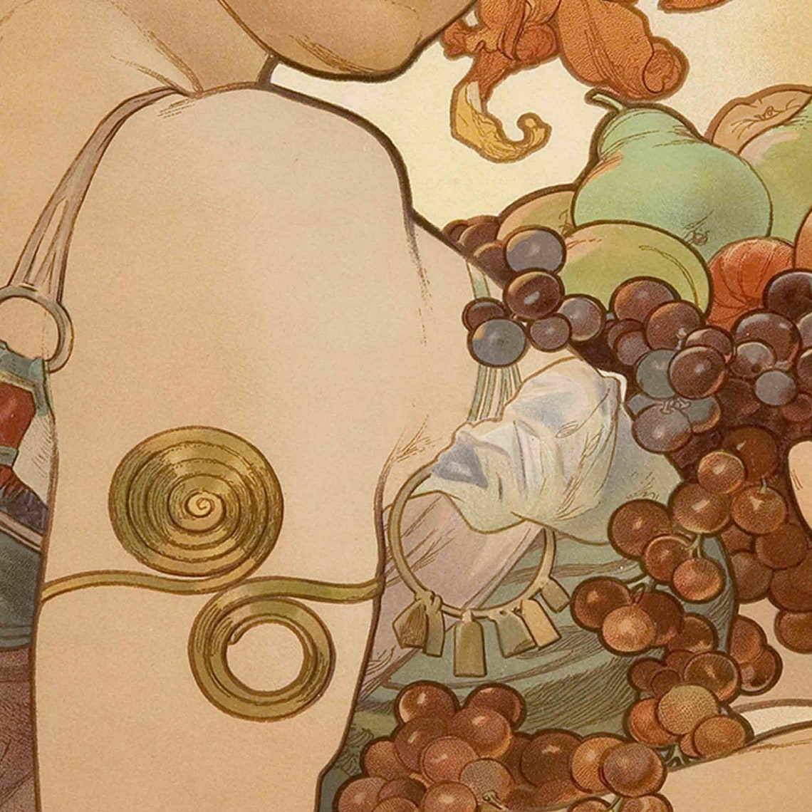Alphonse Mucha Fruit Harvest Woman Art Nouveau Classic Poster - Image 2