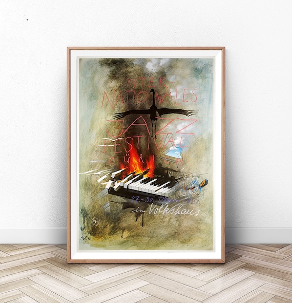 Jazz Festival Poster, Mid-Century Modern Art Print