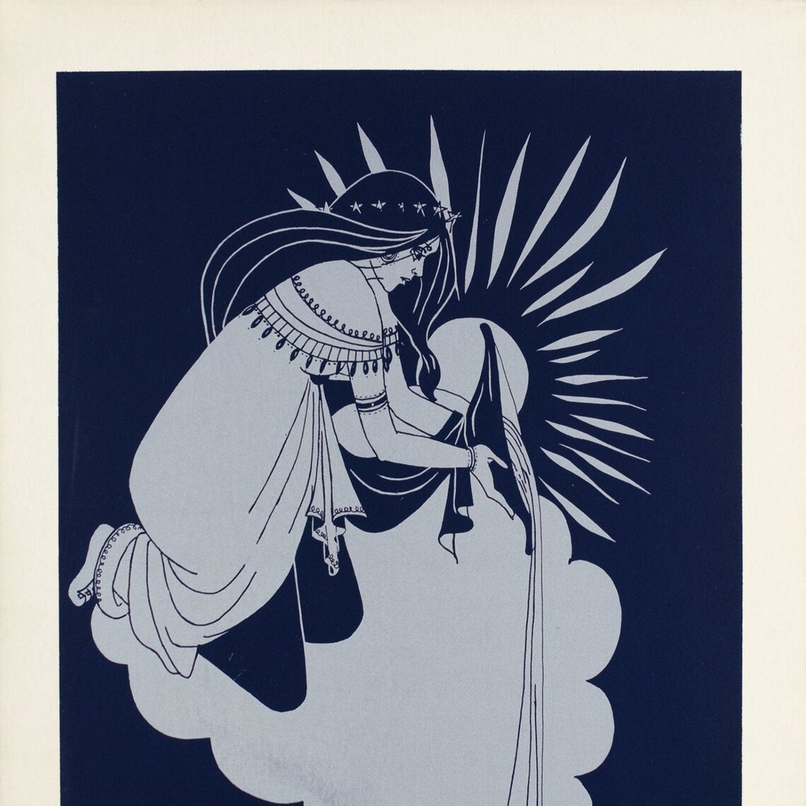 Aquarius Verseau Zodiac Art Deco Water Bearer Star Sign Poster - Image 2