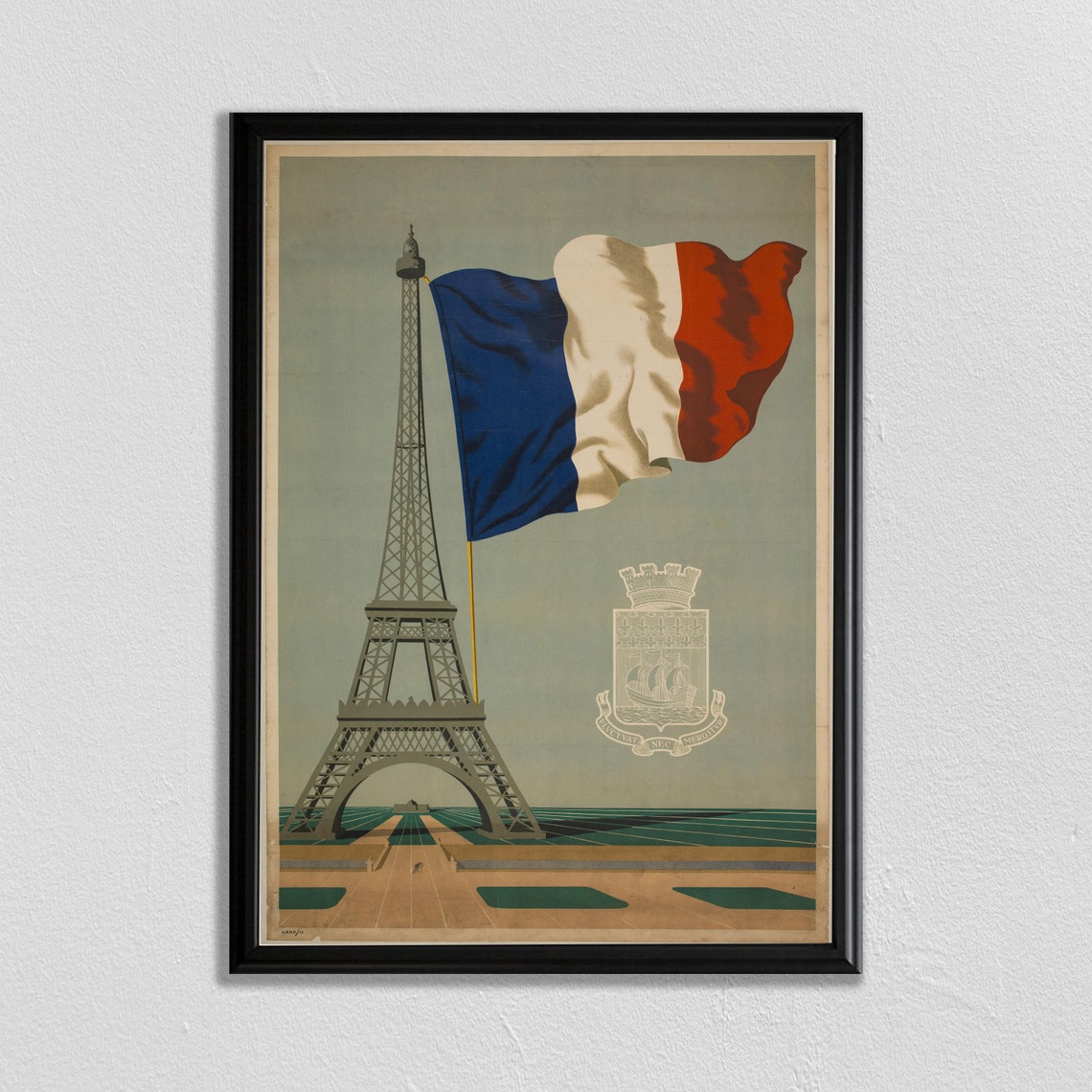 Eiffel Tower Poster France Art Paris Wall Art Eiffel Tower Art Vintage France Travel Paris Travel Art French Flag Poster