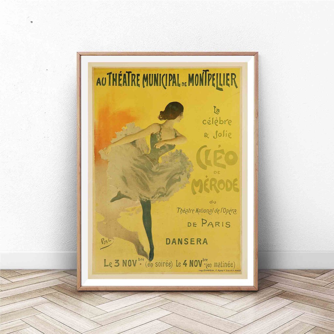 Vintage Paris Theatre Art Print, French Poster