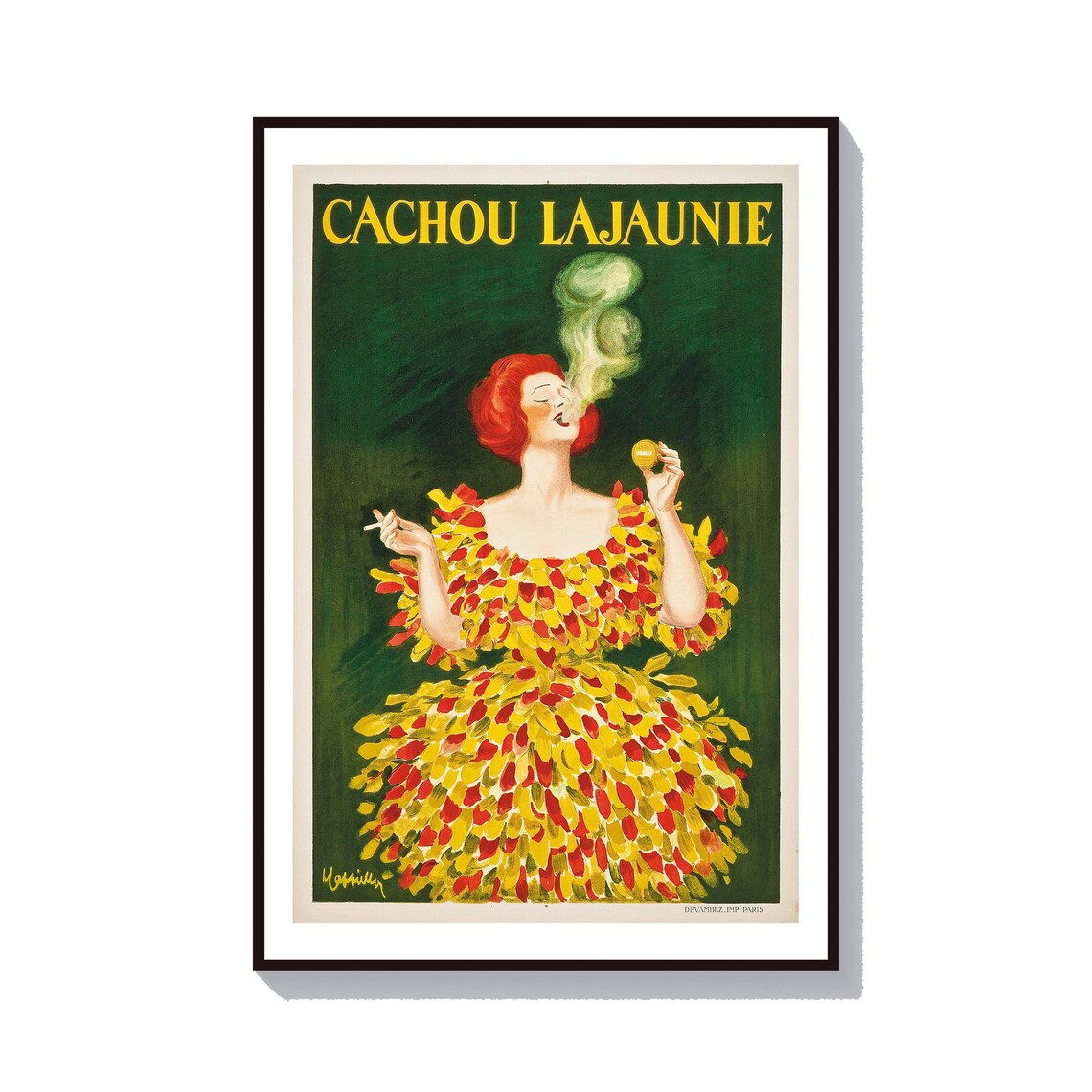 Paris Cachou Lajaunie Vintage Travel Poster