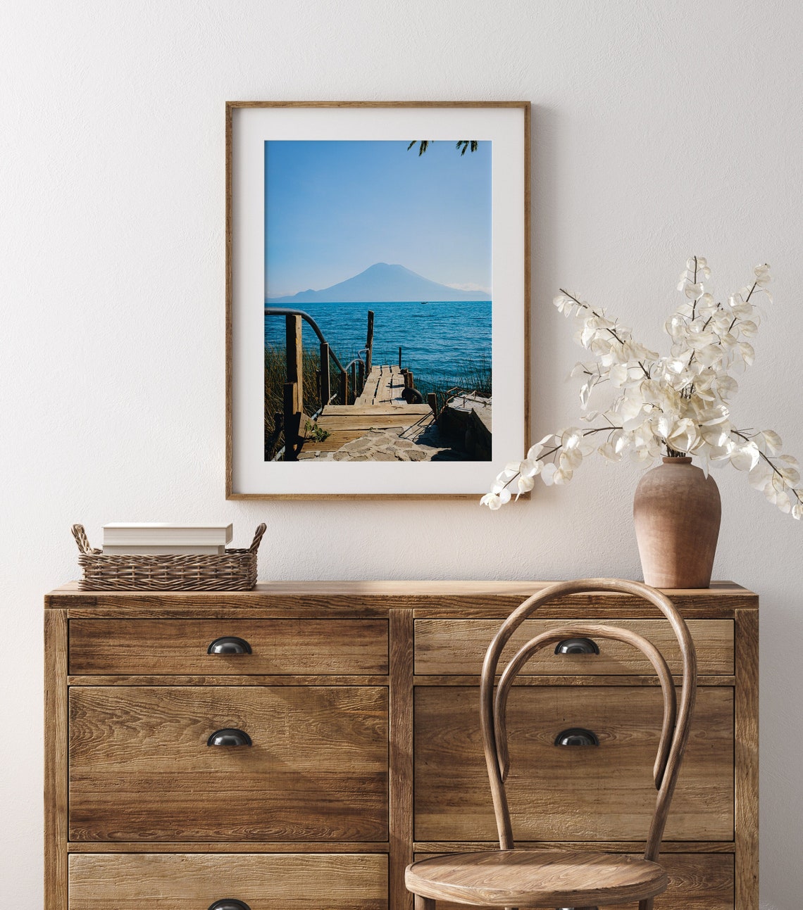 Lake Atitlan Guatemala, Calm Pier Art Print