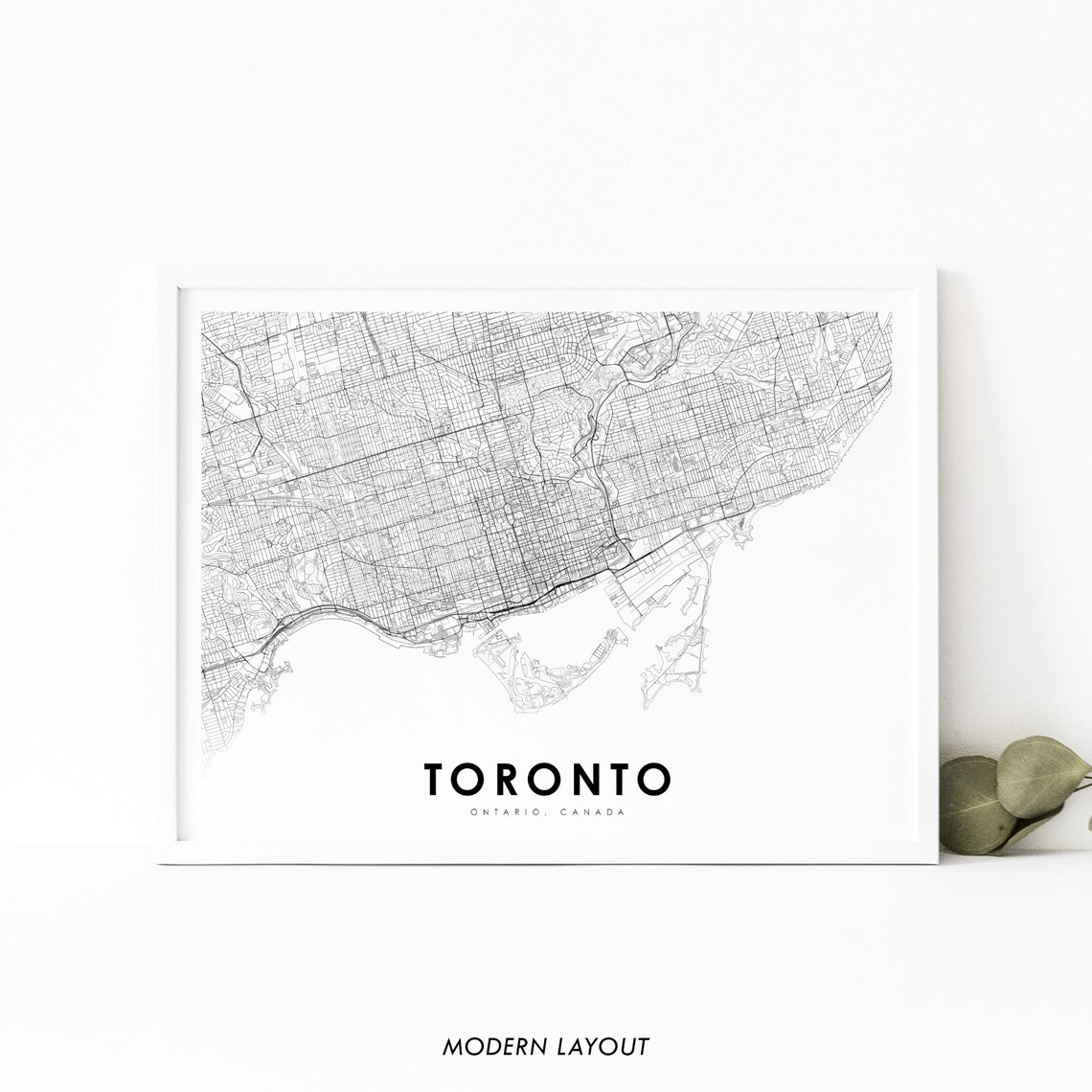 Toronto Ontario Map Art Print, Nursery Room Decor