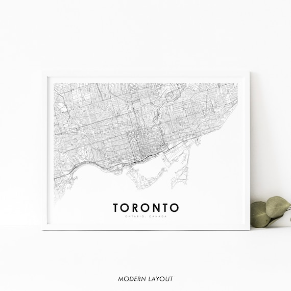 Toronto Ontario Map Art Print, Nursery Room Decor