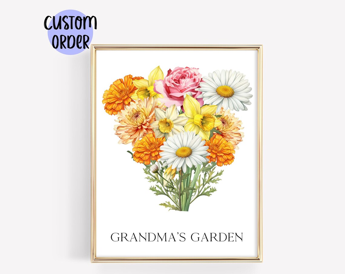 The Smith Garden Heart Shaped Vintage Bouquet Holly Keepsake Poster - Image 4